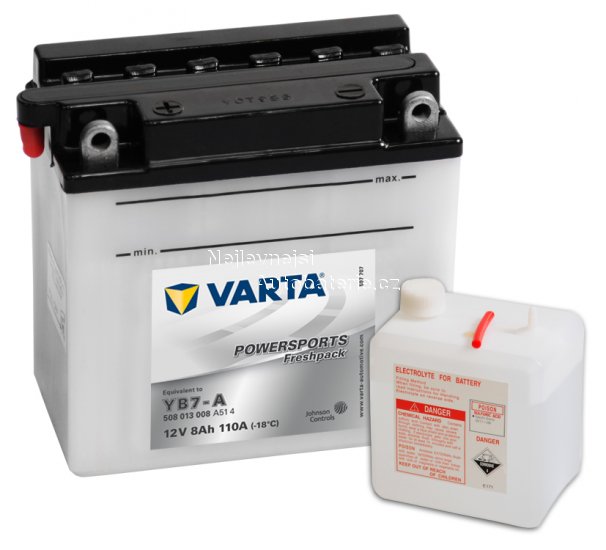 Motobaterie VARTA freshpack YB7-A, 8Ah, 12V - Kliknutm na obrzek zavete